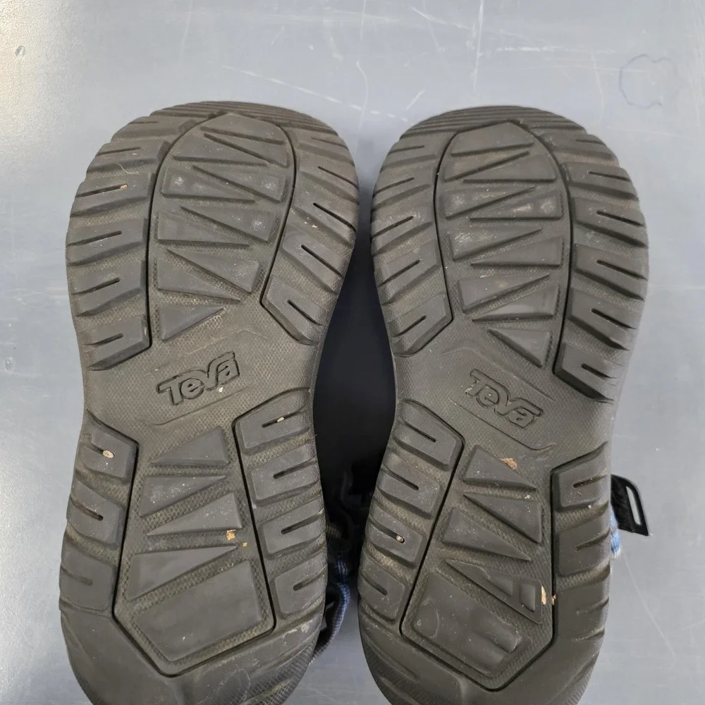 Teva Sandals Mens Size 8 Blue Striped Slide Adjustable Strap Outdoor Sport Shoes